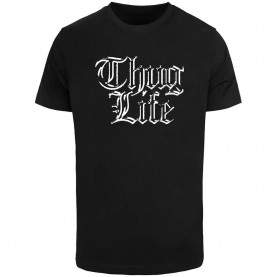 тениска,мъжки,тениски,дамски,тениски,mister,tee,thug,life,wording,short,sleeve,t,shirt,black,(black)