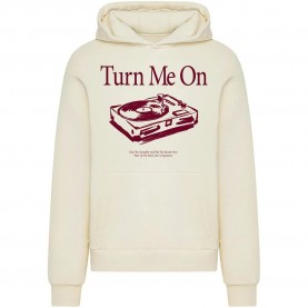 Суичър Mister tee Turn Me On Record Player hoodie - Beige (White Sand) суичър,мъжки,пуловери,mister,tee,turn,me,on,record,player,hoodie,beige,(white,sand)