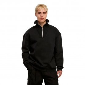 Блуза Urban classics Cut&Sew half zip sweatshirt - Black (Black) блуза,мъжки,пуловери,urban,classics,cut&sew,half,zip,sweatshirt,black,(black)