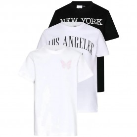 тениска,мъжки,тениски,дамски,тениски,urban,classics,new,york,&,los,angeles,&,butterf,short,sleeve,t,shirt,3,units,white,black,(white,white,black)