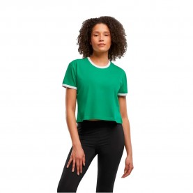 Фланелка с къс ръкав Urban classics TB7492 short sleeve top - Green (Frog Green / White) фланелка,с,къс,ръкав,дамски,топове,urban,classics,tb7492,short,sleeve,top,green,(frog,green,white)