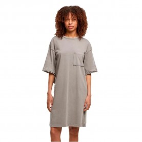 Рокля Urban classics TB7493 short sleeve short dress - Grey (Steel Grey) рокля,дамски,поли,и,рокли,urban,classics,tb7493,short,sleeve,short,dress,grey,(steel,grey)