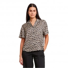 Риза с къс ръкав Urban classics TB7537 short sleeve shirt - Beige (Leopard) риза,с,къс,ръкав,дамски,ризи,мъжки,ризи,urban,classics,tb7537,short,sleeve,shirt,beige,(leopard)