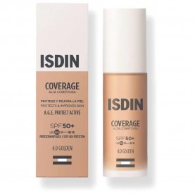 ексфолианти,isdin,coverage,spf50+,nº4.0,golden,30g,foundation,golden