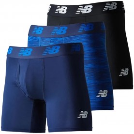 Боксерки New balance Premium 6´´ boxers 3 units - Blue / Black (BluePrintBLP) боксерки,мъжко,бельо,new,balance,premium,6´´,boxers,3,units,blue,black,(blueprintblp)