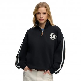 Блуза Superdry Country Club Applique half zip sweatshirt - Black (Eclipse Navy) блуза,дамски,блузи,superdry,country,club,applique,half,zip,sweatshirt,black,(eclipse,navy)