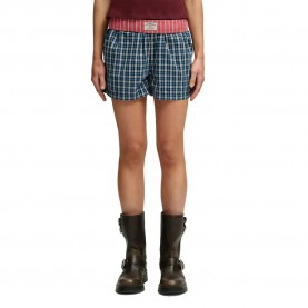 Къси панталони Superdry Mini Check Cotton shorts - Blue (Quays Navy Check) къси,панталони,мъжки,панталони,дамски,панталони,superdry,mini,check,cotton,shorts,blue,(quays,navy,check)