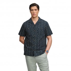 Риза с къс ръкав Superdry Premium Printed Beach short sleeve shirt - Blue / Black (Sashiko Eclipse Navy) риза,с,къс,ръкав,дамски,ризи,мъжки,ризи,superdry,premium,printed,beach,short,sleeve,shirt,blue,black,(sashiko,eclipse,navy)