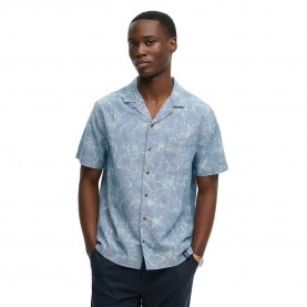 Риза с къс ръкав Superdry Vintage Loom Cabana short sleeve shirt - Blue (Nouveau Navy Floral Dot) риза,с,къс,ръкав,дамски,ризи,мъжки,ризи,superdry,vintage,loom,cabana,short,sleeve,shirt,blue,(nouveau,navy,floral,dot)