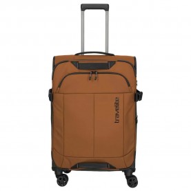 куфари,travelite,briize,4w,m,expandable,trolley,bag,brown,(curry)