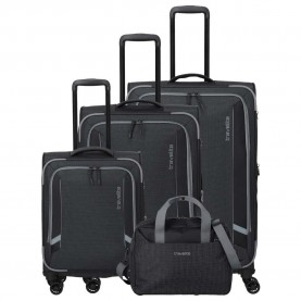 куфари,travelite,corsiica,4w,l,m,s,expandable,bb,trolley,bag,black,(black)
