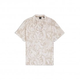 Риза с къс ръкав BOSS Beach short sleeve shirt - Beige (Light Beige) риза,с,къс,ръкав,дамски,ризи,мъжки,ризи,boss,beach,short,sleeve,shirt,beige,(light,beige)