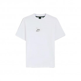 Тениска BOSS Network Photo 10280609 GREEN short sleeve T-shirt - White (White) тениска,мъжки,тениски,дамски,тениски,boss,network,photo,10280609,green,short,sleeve,t,shirt,white,(white)