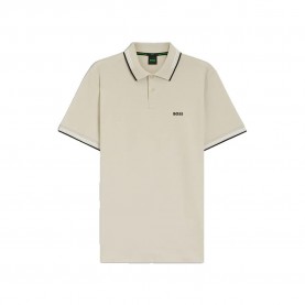 BOSS Paul 10255848 GREEN short sleeve polo - Beige (Light Beige) дамски,блузи,с,яка,мъжки,блузи,с,яка,boss,paul,10255848,green,short,sleeve,polo,beige,(light,beige)