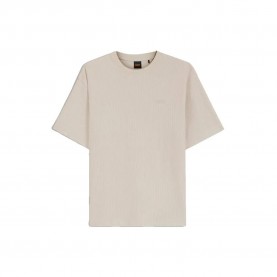 Тениска BOSS Rib 10280710 T-shirt - Beige (Light Beige) тениска,мъжки,тениски,дамски,тениски,boss,rib,10280710,t,shirt,beige,(light,beige)