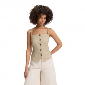 Потник HUGO Copale 10278993 Sleeveless Top - Beige (Open Miscellaneous) потник,дамски,топове,hugo,copale,10278993,sleeveless,top,beige,(open,miscellaneous)