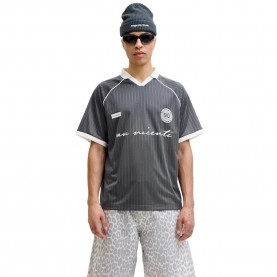 футболна,фланелка,мъжки,тениски,дамски,тениски,jack,&,jones,eterna,football,short,sleeve,v,neck,t,shirt,grey,(asphalt)