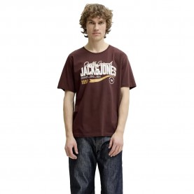 Тениска Jack & jones Logo short sleeve T-shirt - Brown (Bitter Chocolate) тениска,мъжки,тениски,дамски,тениски,jack,&,jones,logo,short,sleeve,t,shirt,brown,(bitter,chocolate)