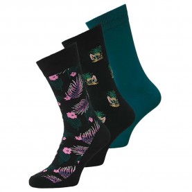 чорапи,мъжки,чорапи,дамски,чорапи,jack,&,jones,pineapple,skulls,crew,socks,3,pairs,multicolor,(black,deep,teal,black)