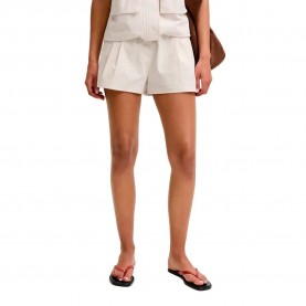 Къси панталони Jack & jones Silja Olive JJXX high waist shorts - White (Antique White) къси,панталони,мъжки,панталони,дамски,панталони,jack,&,jones,silja,olive,jjxx,high,waist,shorts,white,(antique,white)