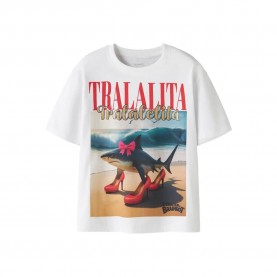 Тениска Name it Adessa Brainr short sleeve T-shirt - White (Bright White) тениска,мъжки,тениски,дамски,тениски,name,it,adessa,brainr,short,sleeve,t,shirt,white,(bright,white)
