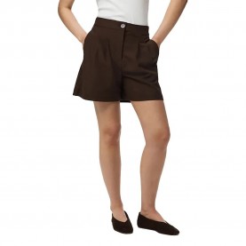 къси,панталони,мъжки,панталони,дамски,панталони,pieces,bosella,high,waist,shorts,brown,(hot,fudge)