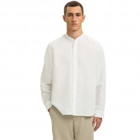 Риза с дълъг ръкав Selected Regclay Linen long sleeve shirt - White (Bright White) риза,с,дълъг,ръкав,дамски,ризи,мъжки,ризи,selected,regclay,linen,long,sleeve,shirt,white,(bright,white)