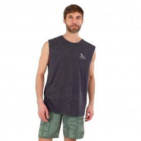 Тениска Fundango Alon II Surf sleeveless T-shirt - Grey (Washed Black) тениска,мъжки,тениски,дамски,тениски,fundango,alon,ii,surf,sleeveless,t,shirt,grey,(washed,black)