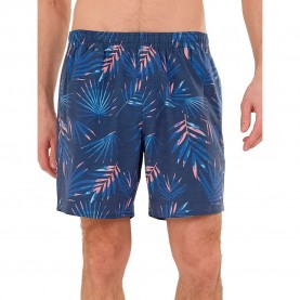 Бански гащета Fundango Bono Print swimming shorts - Blue (Jungle Eve) бански,гащета,мъжки,бански,костюми,fundango,bono,print,swimming,shorts,blue,(jungle,eve)