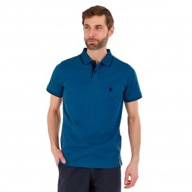 Fundango Incognito Mono short sleeve polo - Blue (Dark Turquoise) дамски,блузи,с,яка,мъжки,блузи,с,яка,fundango,incognito,mono,short,sleeve,polo,blue,(dark,turquoise)