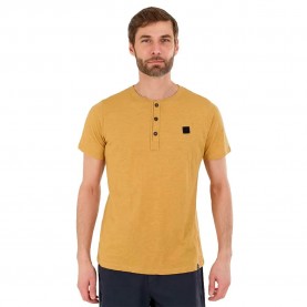 Тениска Fundango Phase Henley short sleeve T-shirt - Yellow (Camel) тениска,мъжки,тениски,дамски,тениски,fundango,phase,henley,short,sleeve,t,shirt,yellow,(camel)