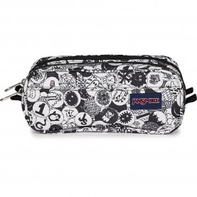 Jansport Large pencil case - Grey (Doodle Dots) ученически,принадлежности,jansport,large,pencil,case,grey,(doodle,dots)