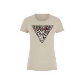 Тениска Guess W6GI19K3042 Slim Fit short sleeve T-shirt - Beige (Pearl Oyster) тениска,мъжки,тениски,дамски,тениски,guess,w6gi19k3042,slim,fit,short,sleeve,t,shirt,beige,(pearl,oyster)