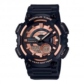Часовник Casio AEQ-110W-1A3 52.2mm 10ATM Quartz Analogue/Digital watch - Blue (Black / Pink / Mineral) часовник,часовници,casio,aeq,110w,1a3,52.2mm,10atm,quartz,analogue,digital,watch,blue,(black,pink,mineral)