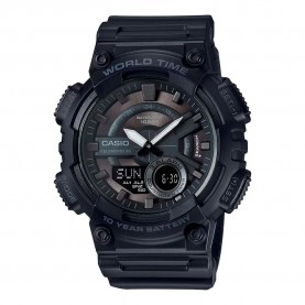 Часовник Casio AEQ-110W-1B 52.2mm 10ATM Quartz Analogue/Digital watch - Silver (Blue / Blue / Mineral) часовник,часовници,casio,aeq,110w,1b,52.2mm,10atm,quartz,analogue,digital,watch,silver,(blue,blue,mineral)