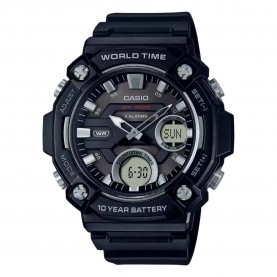 Часовник Casio AEQ-120W-1A 53.3mm 10ATM Quartz Analogue/Digital watch - Blue (Black / Black / Mineral) часовник,часовници,casio,aeq,120w,1a,53.3mm,10atm,quartz,analogue,digital,watch,blue,(black,black,mineral)