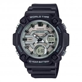Часовник Casio AEQ-120W-7A 53.3mm 10ATM Quartz Analogue/Digital watch - Silver (Black / Grey / Mineral) часовник,часовници,casio,aeq,120w,7a,53.3mm,10atm,quartz,analogue,digital,watch,silver,(black,grey,mineral)