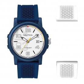 Часовник Nautica NABLEME02 38mm 10ATM Quartz Analogical watch - Blue (Blue / White / Mineral) часовник,часовници,nautica,nableme02,38mm,10atm,quartz,analogical,watch,blue,(blue,white,mineral)