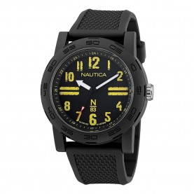 Часовник Nautica NAPATS303 42.5mm 5ATM Quartz Analogical watch - Black (Black / Black / Mineral) часовник,часовници,nautica,napats303,42.5mm,5atm,quartz,analogical,watch,black,(black,black,mineral)