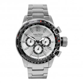 Часовник Nautica NAPBFCF04 46mm 10ATM Quartz Analogical watch - Silver (Grey / Grey / Mineral) часовник,часовници,nautica,napbfcf04,46mm,10atm,quartz,analogical,watch,silver,(grey,grey,mineral)