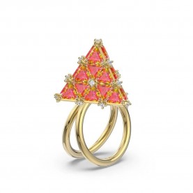 бижутерия,swarovski,5610826,ring,golden,(gold,pink)
