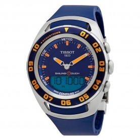 Часовник Tissot T056420270410 45mm 10ATM Quartz Analogue/Digital watch - Blue (Blue / Blue / Sapphire) часовник,часовници,tissot,t056420270410,45mm,10atm,quartz,analogue,digital,watch,blue,(blue,blue,sapphire)