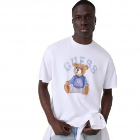 тениска,мъжки,тениски,дамски,тениски,guess,bear,short,sleeve,t,shirt,white,(pure,white)