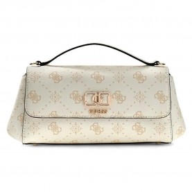 Чанта Guess Emelie Flap Logo bag - White (White Logo) чанта,всички,чанти,guess,emelie,flap,logo,bag,white,(white,logo)