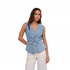 Елек Salsa jeans 21011515 waistcoat - Blue (Light Wash) елек,дамски,сака,salsa,jeans,21011515,waistcoat,blue,(light,wash)