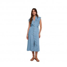 Рокля Salsa jeans 21011518 sleeveless dress - Blue (Light Wash) рокля,дамски,поли,и,рокли,salsa,jeans,21011518,sleeveless,dress,blue,(light,wash)