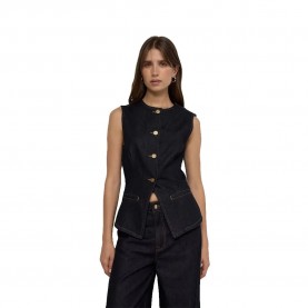 Елек Salsa jeans 21011528 waistcoat - Black (Dark Wash) елек,дамски,сака,salsa,jeans,21011528,waistcoat,black,(dark,wash)