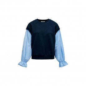 Блуза Salsa jeans 21011702 sweatshirt - Blue (Dark Blue V1) блуза,дамски,блузи,salsa,jeans,21011702,sweatshirt,blue,(dark,blue,v1)
