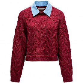 Блуза Salsa jeans 21011741 sweater - Red (Dark Red) блуза,мъжки,пуловери,дамски,пуловери,salsa,jeans,21011741,sweater,red,(dark,red)