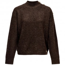 Блуза Salsa jeans 21011796 sweater - Brown (Dark Brown V1) блуза,мъжки,пуловери,дамски,пуловери,salsa,jeans,21011796,sweater,brown,(dark,brown,v1)